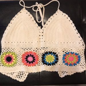 Crochet Halter Crop top